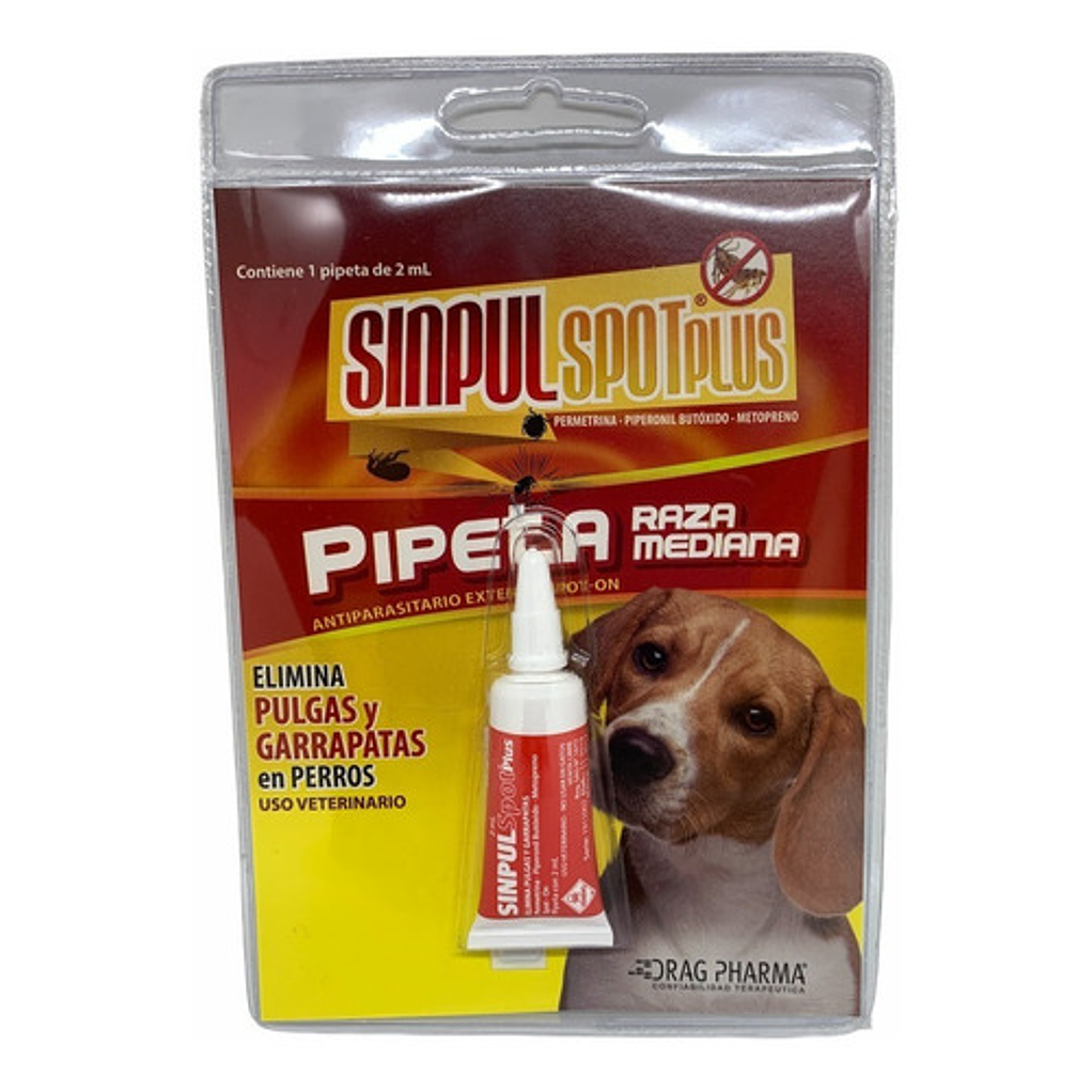 Pipeta Sinpul Spot Plus Perros Raza Mediana De 5 A 15 Kg 1