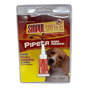 Pipeta Sinpul Spot Plus Perros Raza Mediana De 5 A 15 Kg