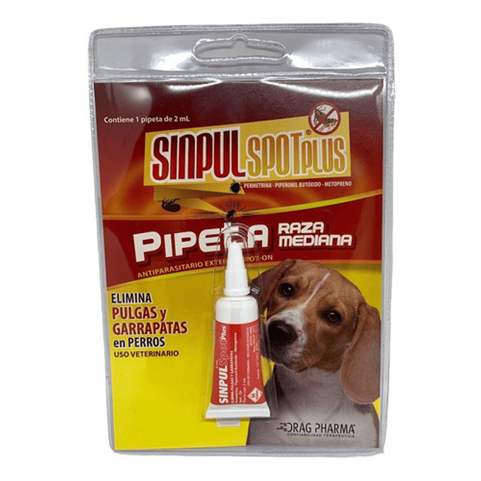 Pipeta Sinpul Spot Plus Perros Raza Mediana De 5 A 15 Kg 1