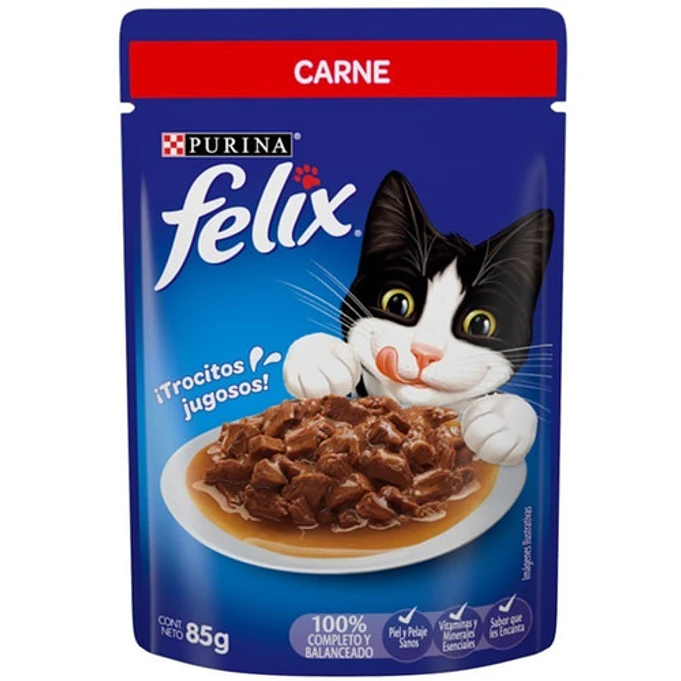 Sachet Felix Sensación Carne Salsa 15 Unidades 1