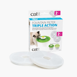 Catit Filtro Para Fuente Triple Acción - Gato 2 Unidades