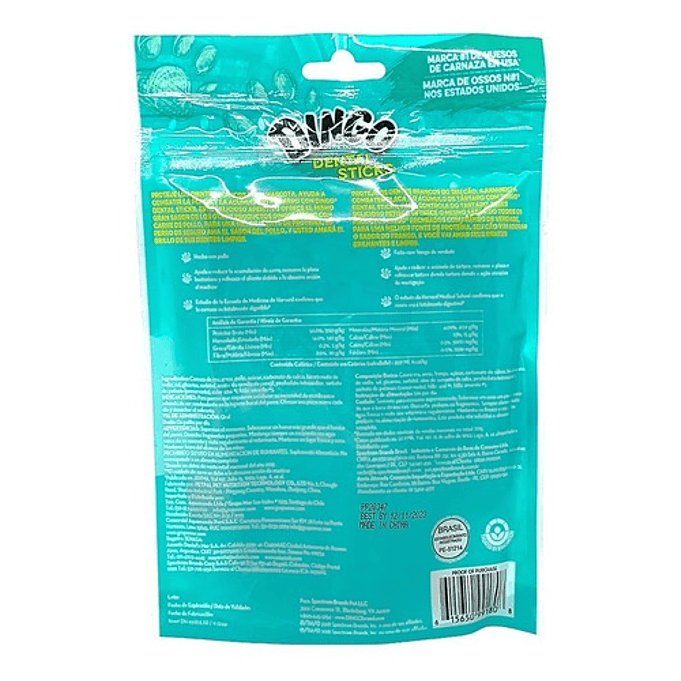 Dingo Dental Stick- Snack O Premios Para Perro 90gr 2