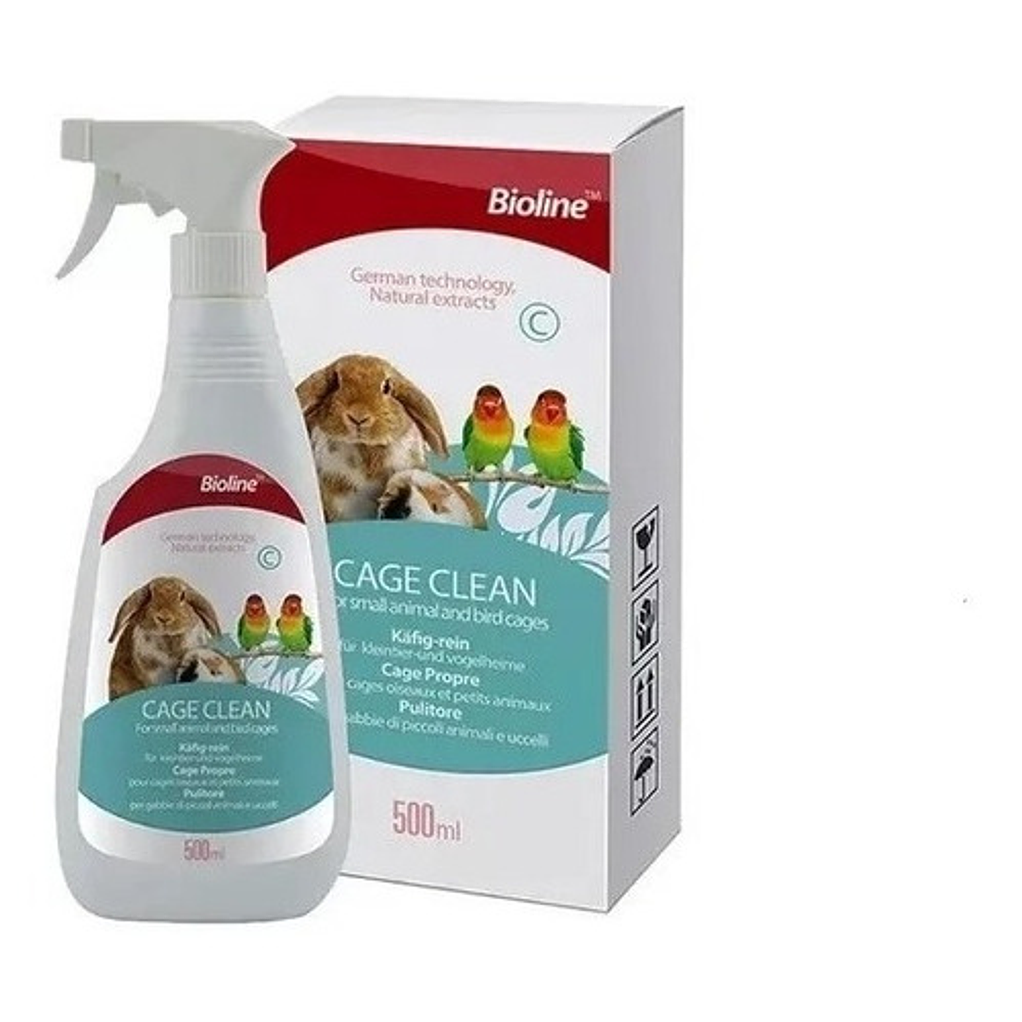  Limpiador De Jaulas Bioline Hamster, Aves, Conejos 500 Ml 1