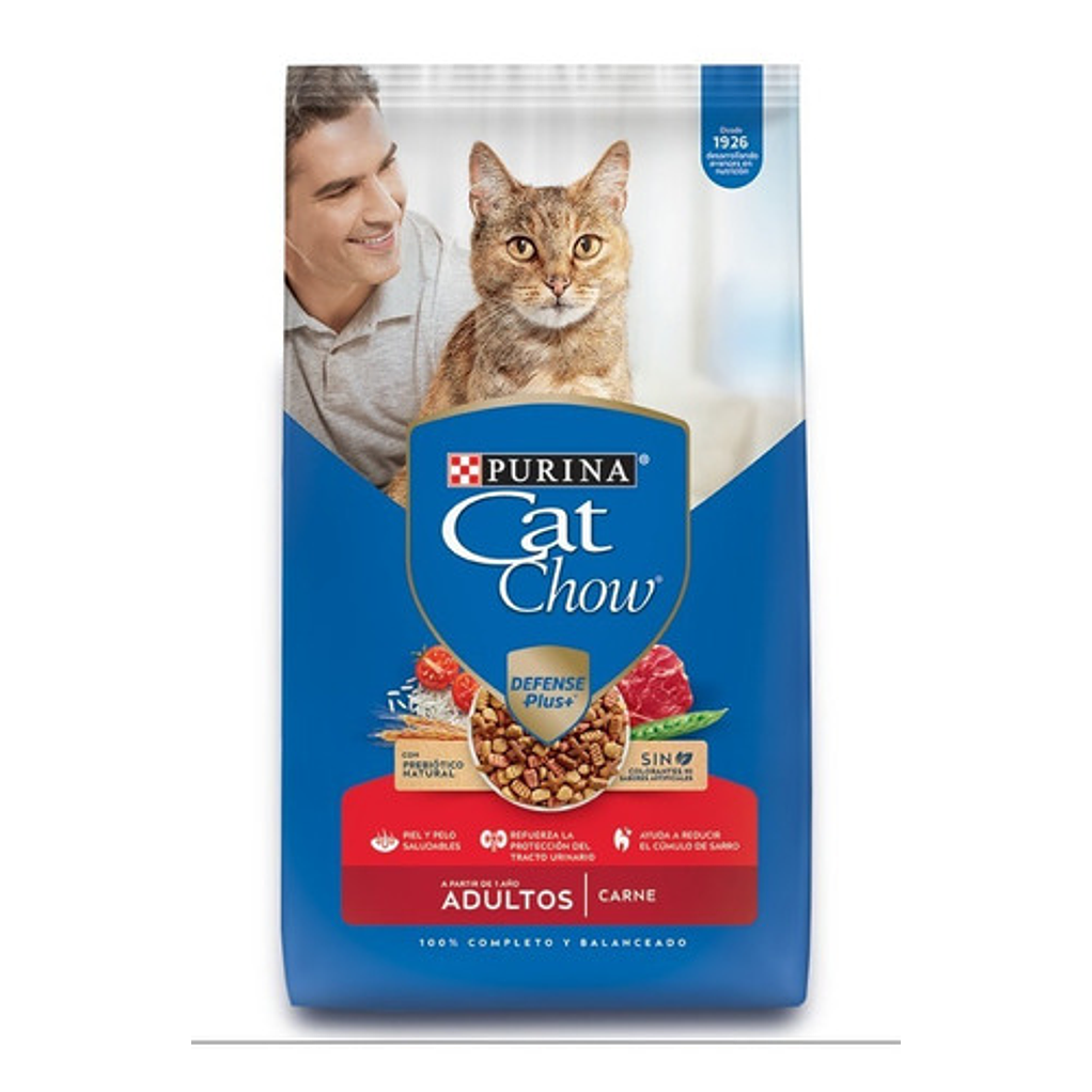 Alimento para Gatos - Cat Chow Adultos Carne 3kg Purina 1