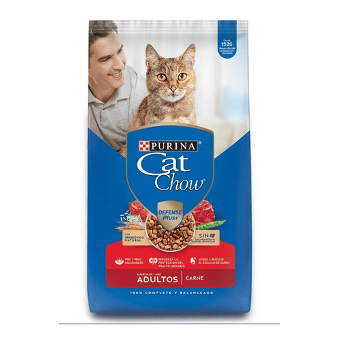 Alimento para Gatos - Cat Chow Adultos Carne 3kg Purina 1