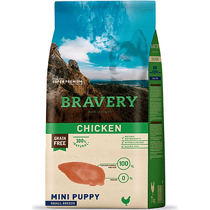 Alimento Bravery Pollo  para Perro Mini Puppy Raza Pequeña 2 Kg