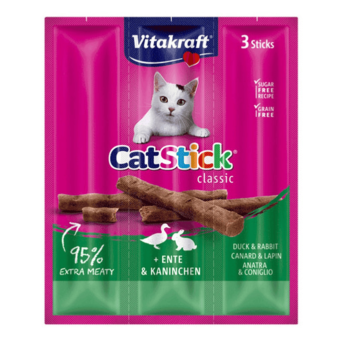 Vitakraft Gatos Stick Pato Y Conejo 3 Un 1