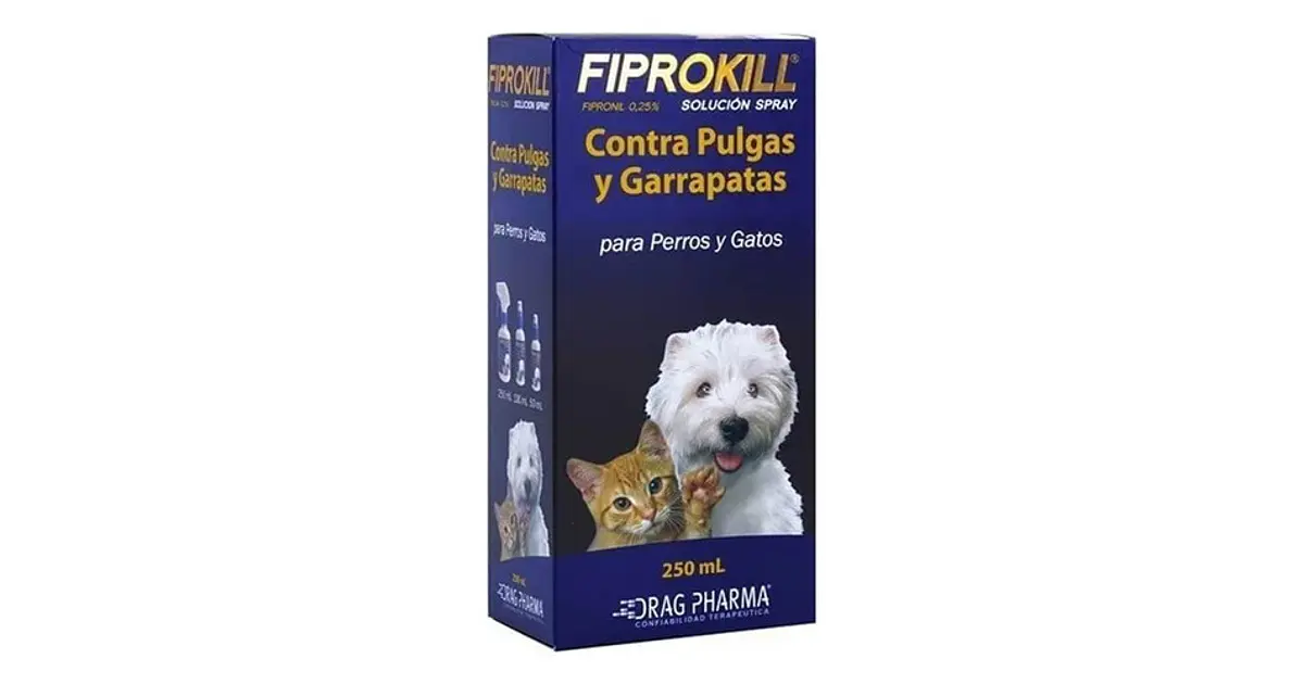Fiprokill Spray 250ml Perro Gato-antiparasitario Externo