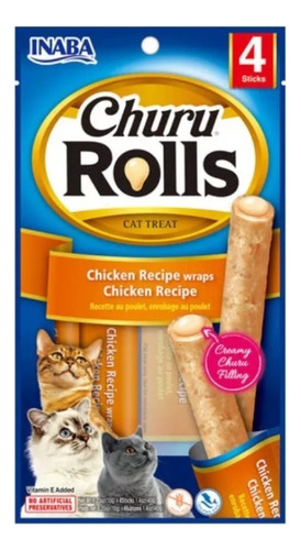 CHURU ROLLS CAT CHICKEN X 4