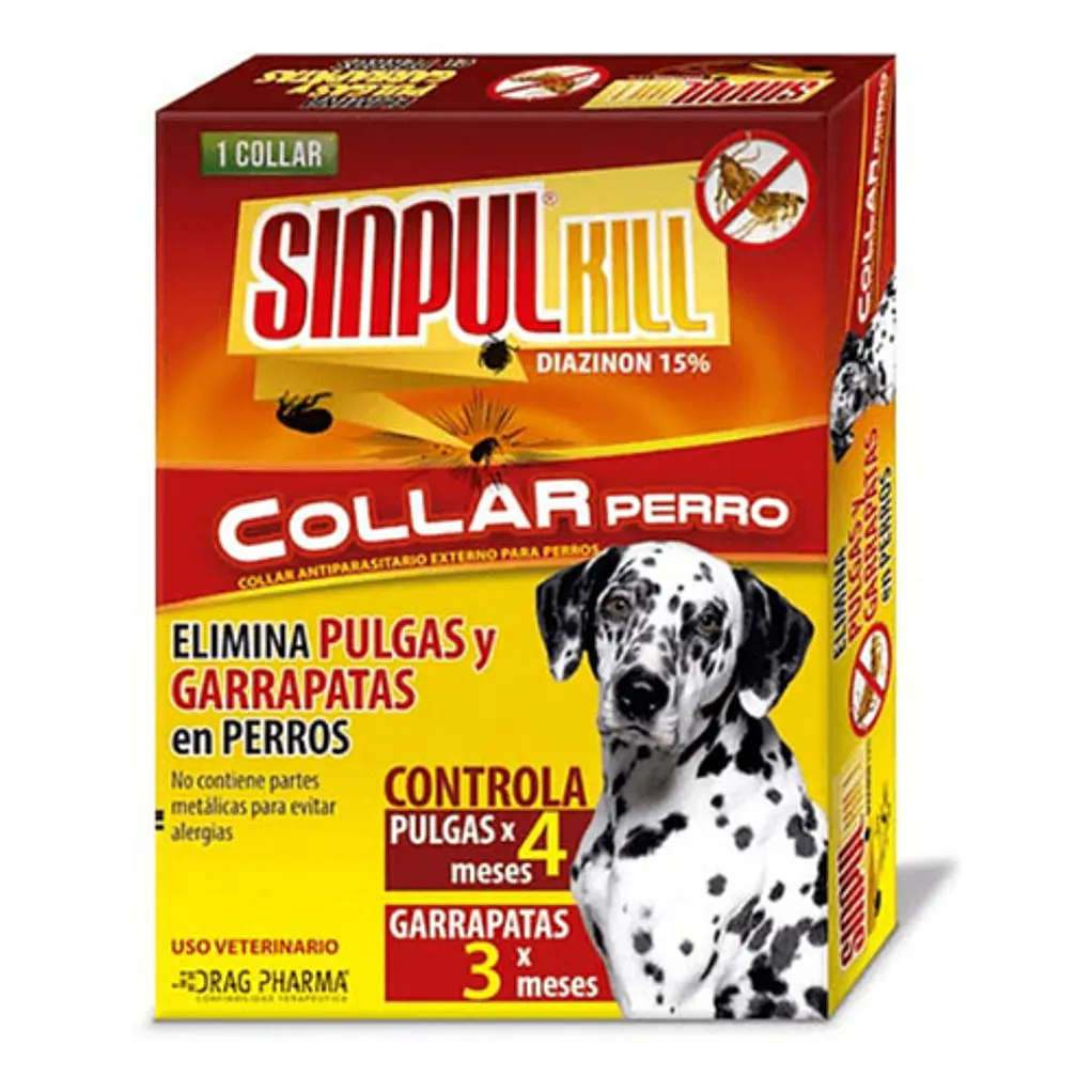 Collar Repelente Antipulgas Para Perros Sinpul Kill  1