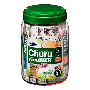 Churu Nourish Inaba Para Gatos Pollo Y Atún Frasco 50 Un