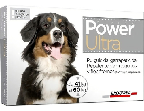 Power Ultra 41 A 60 Kg Pipeta Perro Anti Pulgas Garrapatas---VENCIMIENTO SEPTIEMBRE 2026---