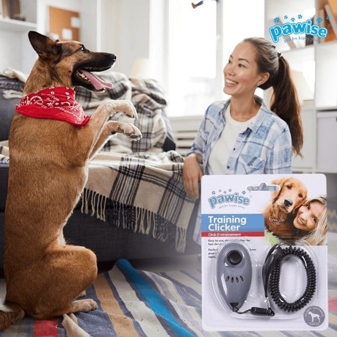 Clicker De Entrenamiento Pawise Para Perro- Adiestramiento Color Gris 3