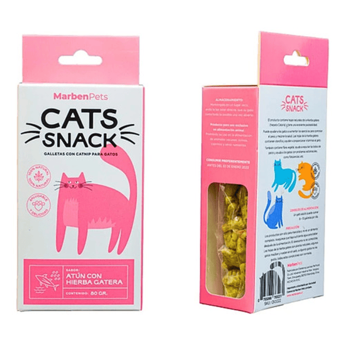 Galletas para gato Atún Con Hierba Gatera 80gr Cats Snack  1