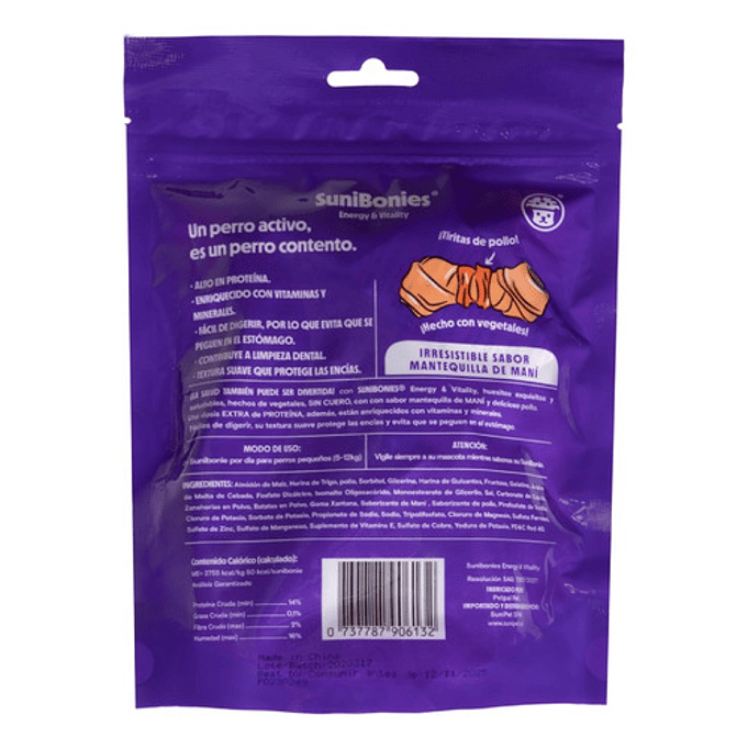 Snacks Perros Sunibonies Energía Y Vitalidad 216gr 2