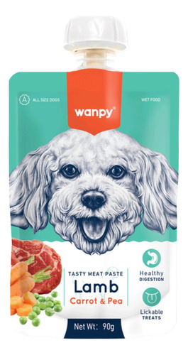 Wanpy Tasty Paste Perro Cordero, Zanahoria Y Guisantes 90g