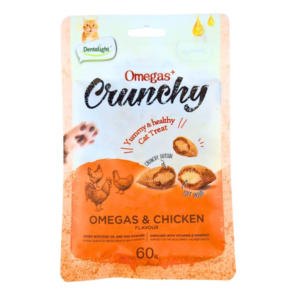 Cats Treat Galleta Rellena Omegas Y Pollo Crunchy 60g 1