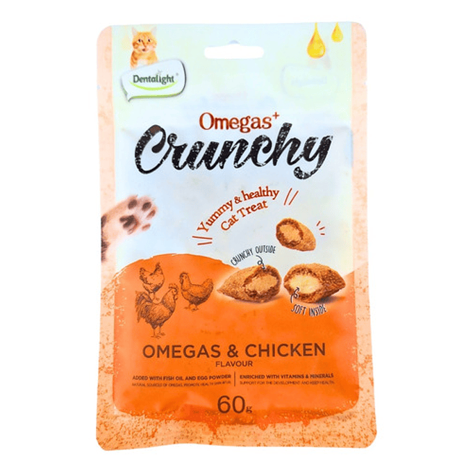 Cats Treat Galleta Rellena Omegas Y Pollo Crunchy 60g 1