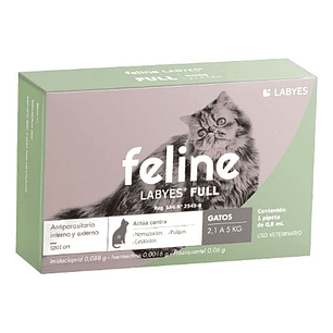 Pipeta Para Gato Feline Labyes Full Spot 2 A 5 Kg Gato