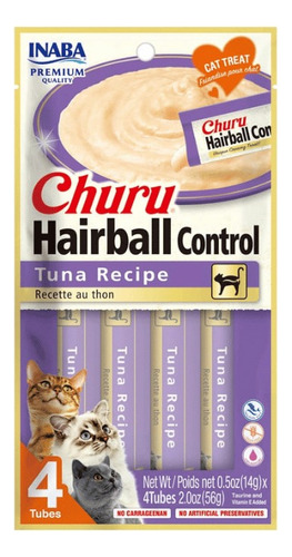 Churu Hairball Control Tuna Recipe 56 Gr