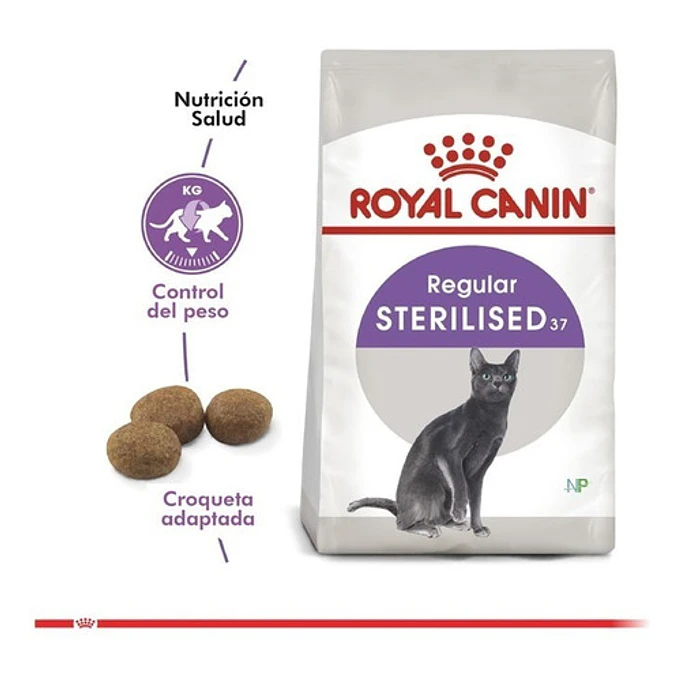 Alimento Royal Canin Para Gato Adulto Castrado- Esterilizados Sabor Mix En Bolsa De 4kg 5