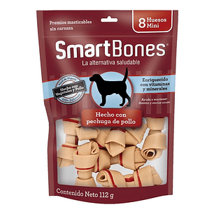 Smartbones Premios Perros Huesitos Pechuga de pollo Sin Carnaza 8pz