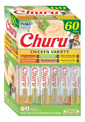 Churu Gato Pollo Variedades 60 Tubos