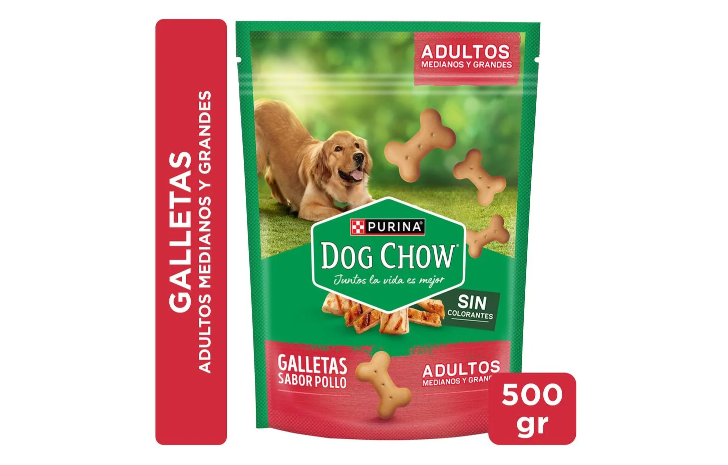 Dog Chow Galletas Pollo Med Y Gde 500 Gr.