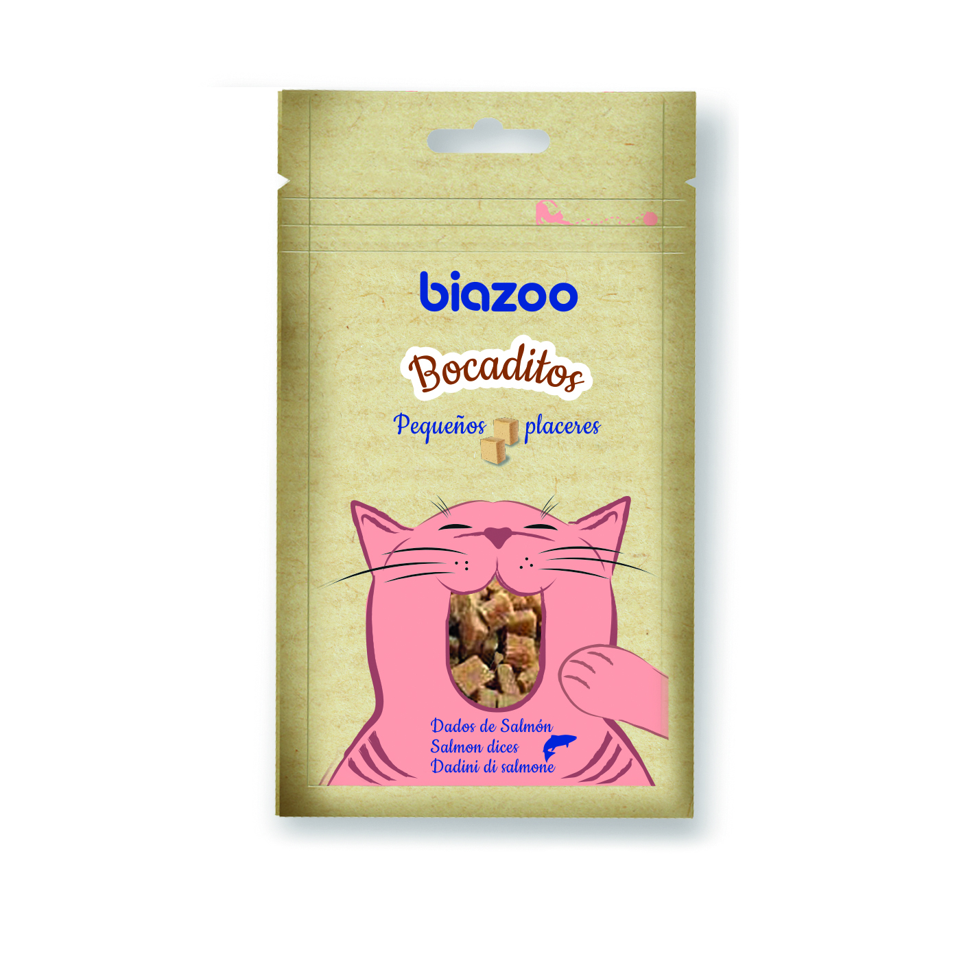 Biazoo Bocaditos Gato Dados de Salmon 50 g