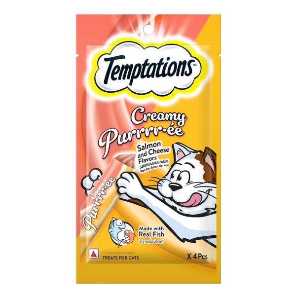Temptations Tipo Churu 48gr Salmon Con Queso-Snack Para Gato