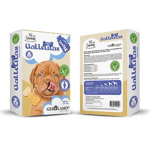 Galletas para Cachorro Libre de Granos  de Leche 460gr-Gerolamo 
