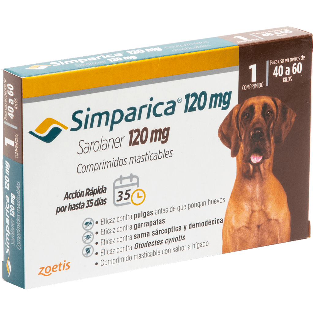 Simparica para perros 120mg - 1 comprimido de 40 A 60 KG 1