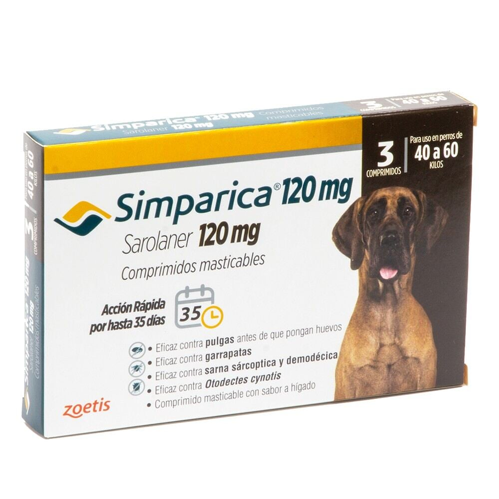Simparica para perros 120mg - 3 comprimido de 40 A 60 KG 1