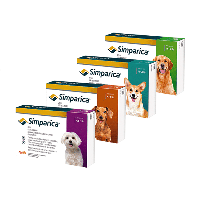 Simparica para perros 80mg - 3 comprimido de 20 a 40kg 2