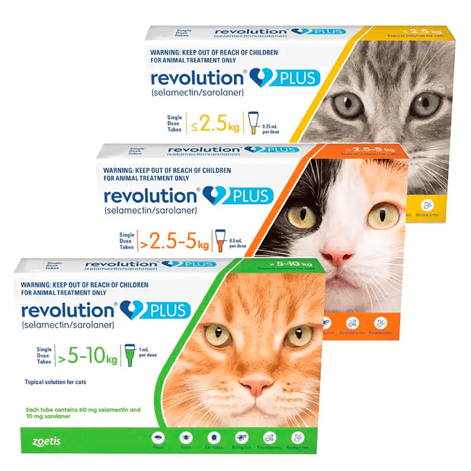 Pipeta Revolution plus 0.5ml para Gatos desde 2.5 kg a 5kg 2