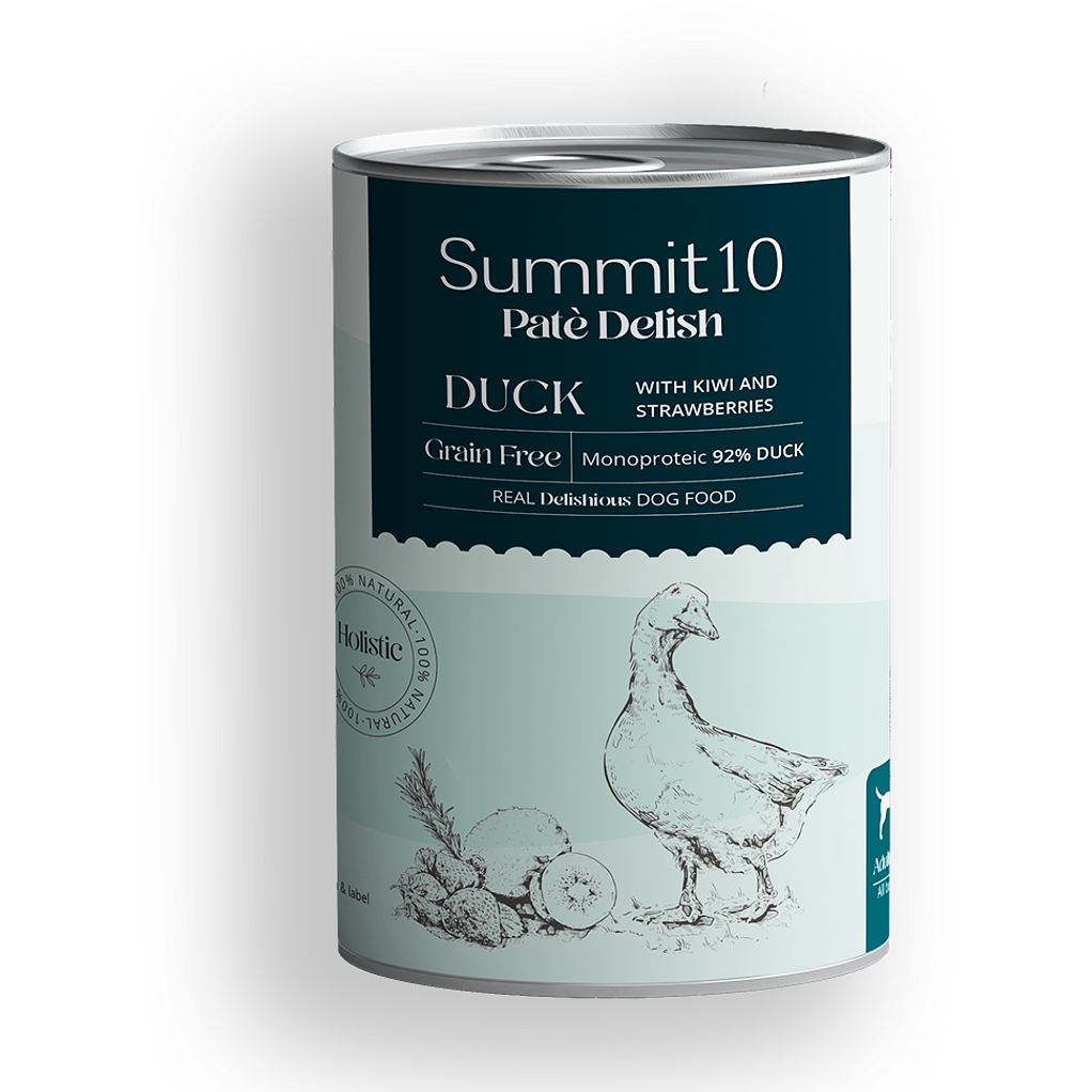 Alimento Summit 10 Para Perro De Pato Con Kiwi Y Fresa 400gr 1