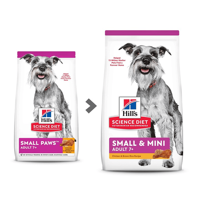 Alimento para Perros Adultos Senior 7+ Raza Pequeña Hills 2kg 2