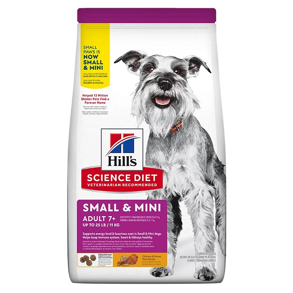 Alimento para Perros Adultos Senior 7+ Raza Pequeña Hills 2kg 1