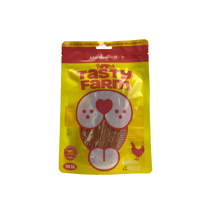 Snack Para Perros  Rebanadas De Pollo 100gr-Tasty Farm 1