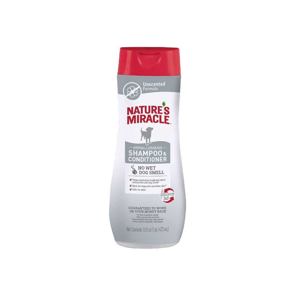 Shampoo y acondicionador hipoleargenico para perros nature´s miracle 473ml 1