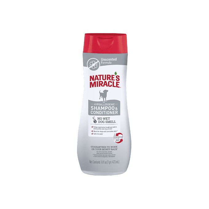 Shampoo y acondicionador hipoleargenico para perros nature´s miracle 473ml 1