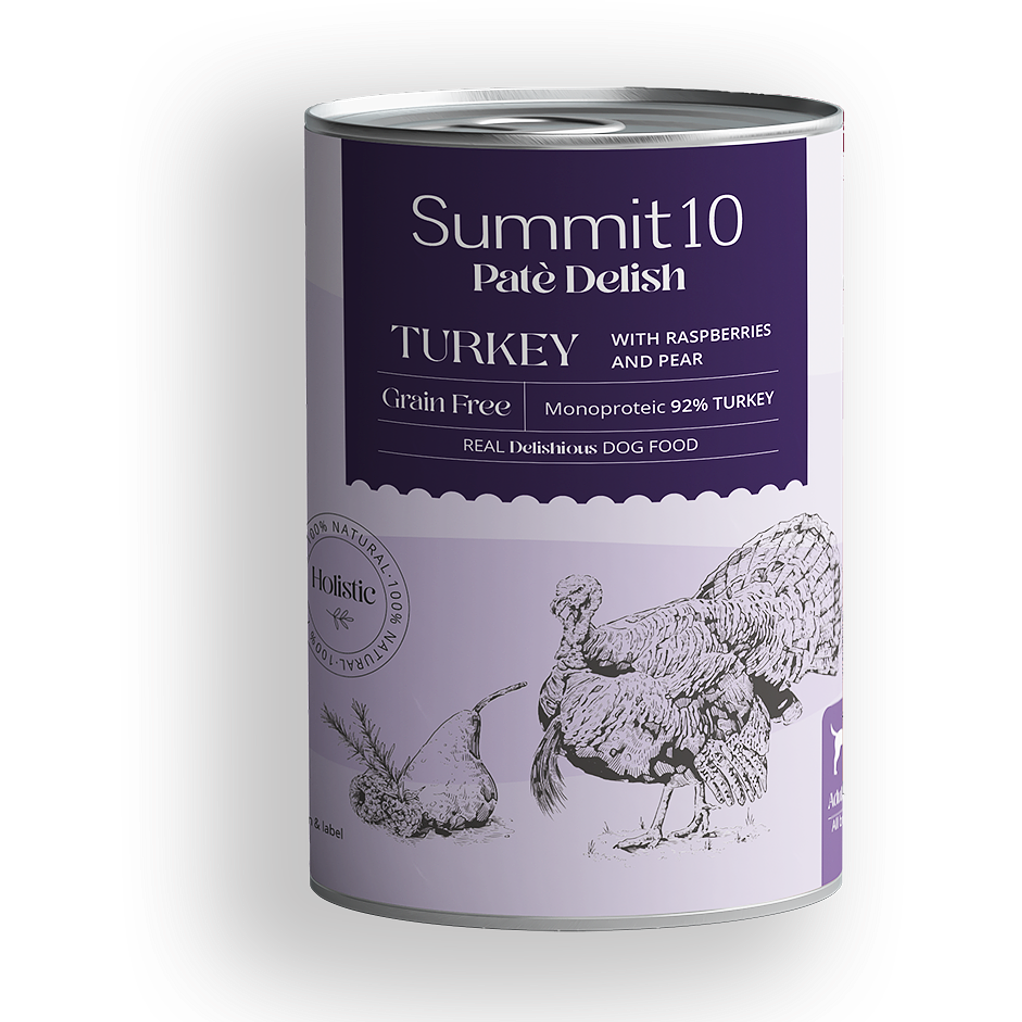Alimento Humedo Para Perros Lata Summit 10 Delish Pavo 400gr 1