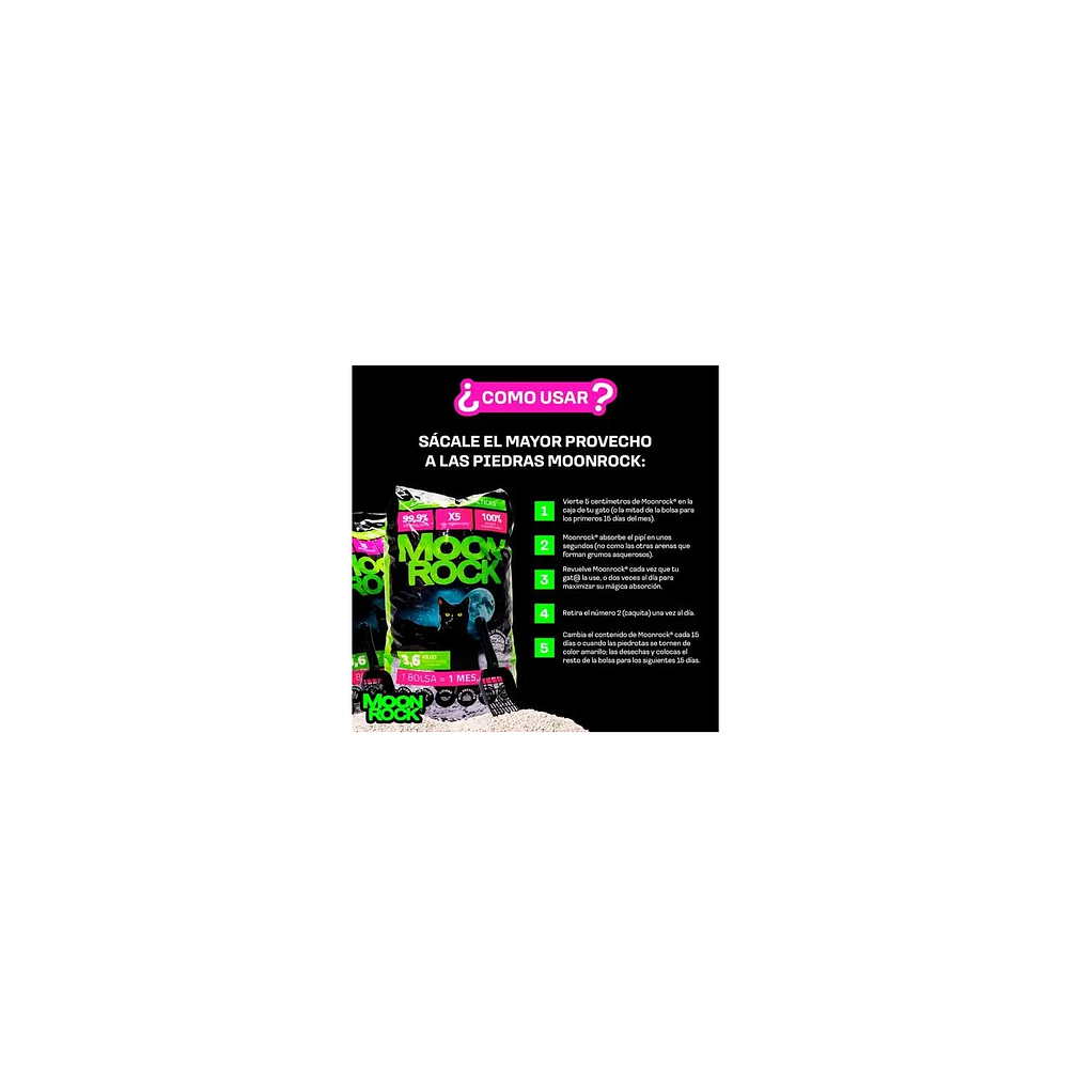  Arena para Gatos 3,6 Kg  Moonrock 3