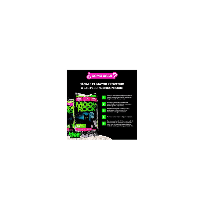  Arena para Gatos 3,6 Kg  Moonrock 3