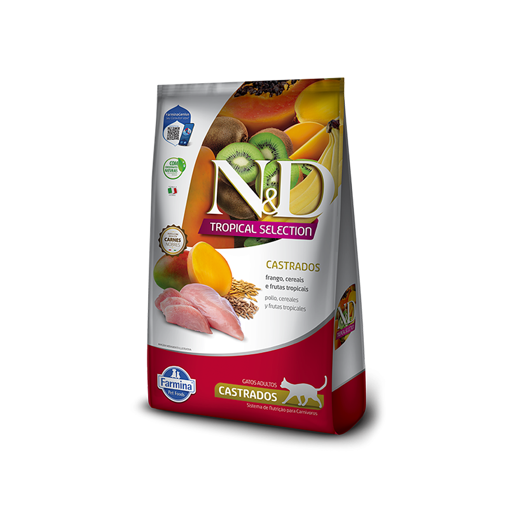 Alimento N&d Tropical Gato Adulto Castrado Pollo 1.5kg 1