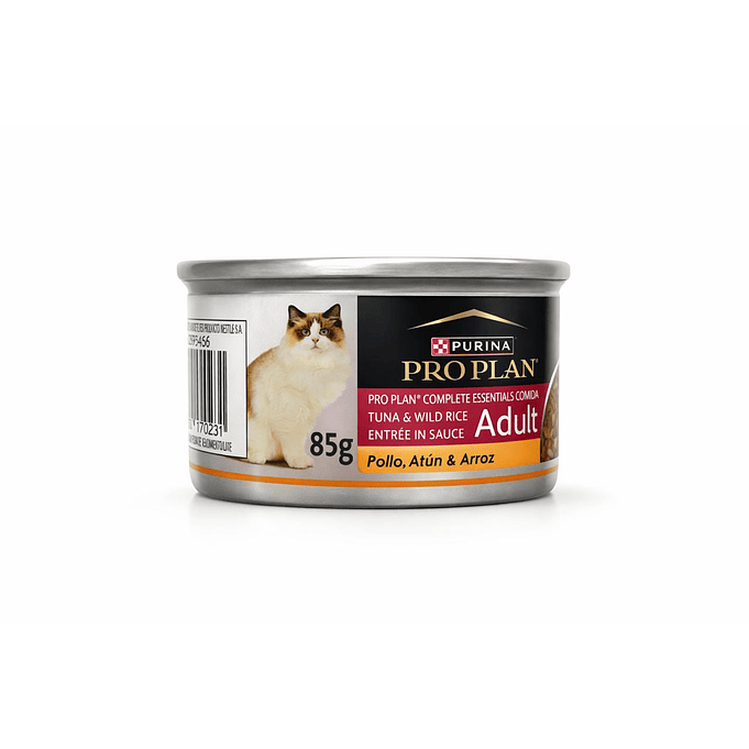 12 Latas Pro Plan Gato Adulto De Pollo y atún Con Arroz 1