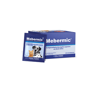 1 sobre de Mebermic - Antiparasitario de amplio Especto- Dosis única 