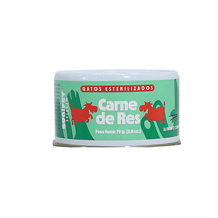 Alimento Húmedo Para Gato Esterilizado Sabor Carne de Res  Suniselecto 79 Grs