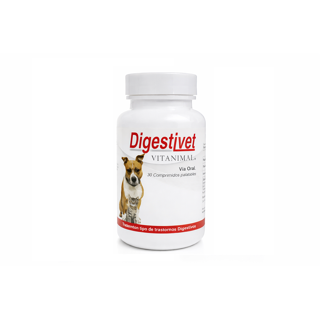 Digestivet Para Perros Y Gatos 30 Comprimidos - Vitanimal  1