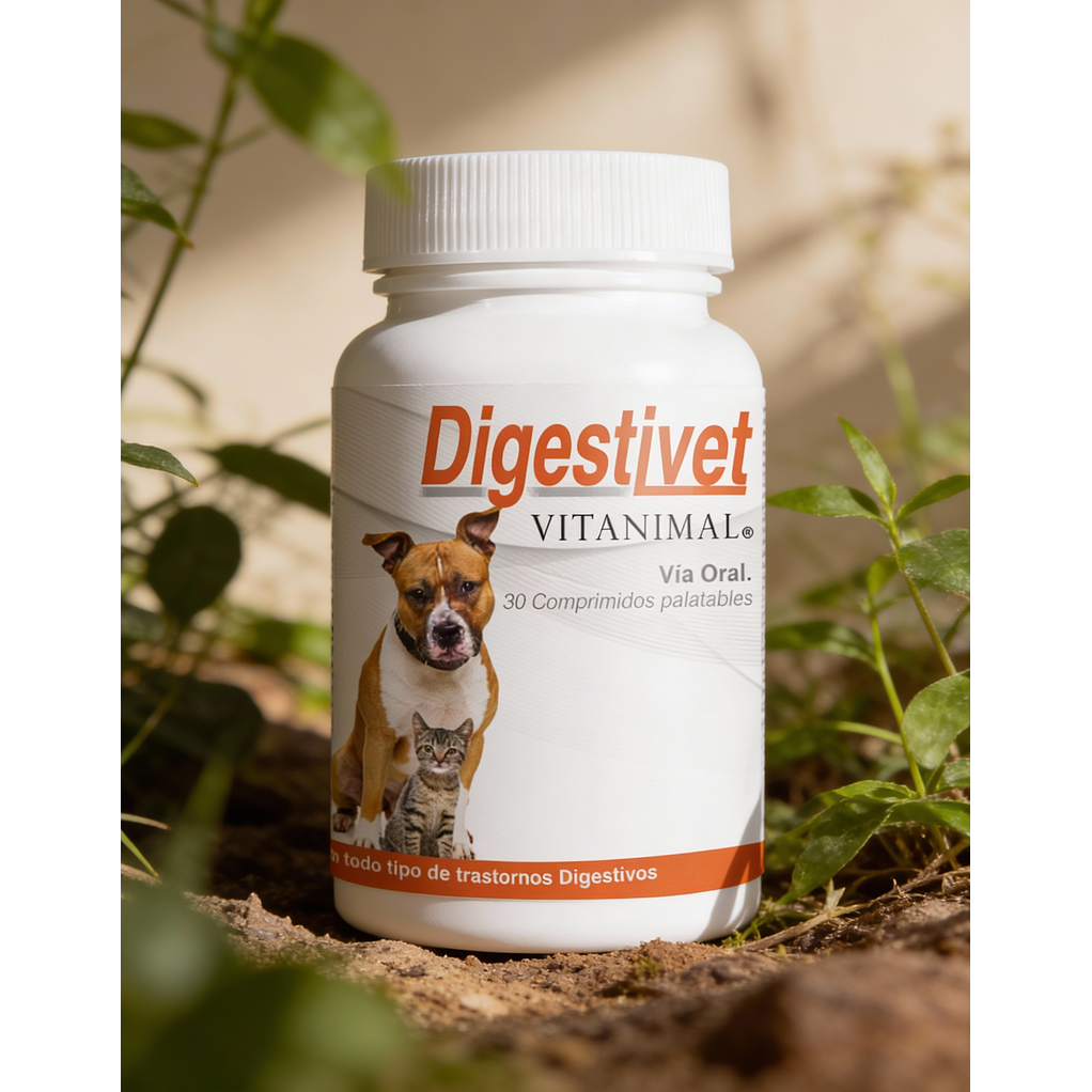 Digestivet Para Perros Y Gatos 30 Comprimidos - Vitanimal  2